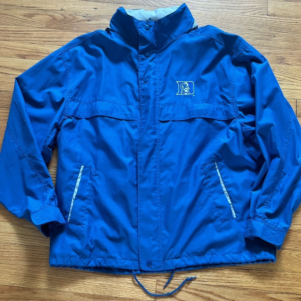 Duke Blue Devils windbreaker vintage piece from the G-III Carl Banks Hidden Hood